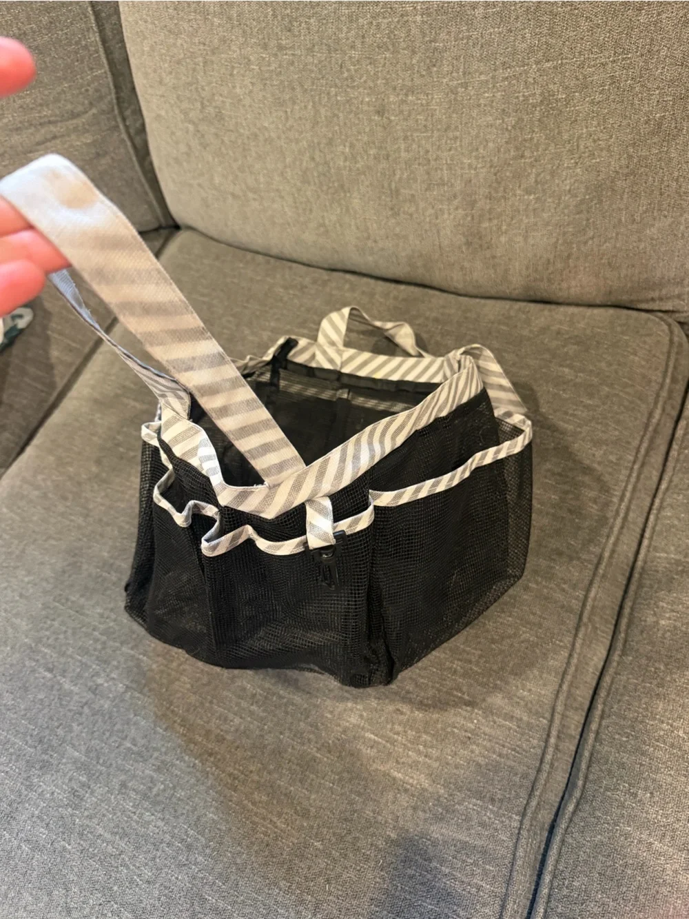 Black Mesh shower bag